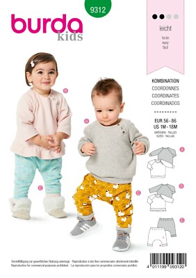 Burda Kids Schnittmuster - Kombination - Shirt & Hose - Nr.9312
