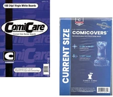 Resealable Current Comic Bags Polypropylene and Comic Backing Boards - 100 Ct ea