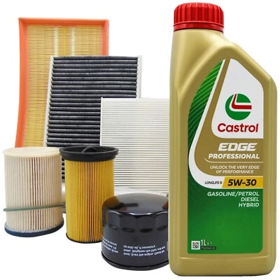 Kit tagliando CASTROL EDGE LL03 5W30 5LT 4 FILTRI MISTI VW GOLF VII 7 1.6 TDI - Bild 1 von 4