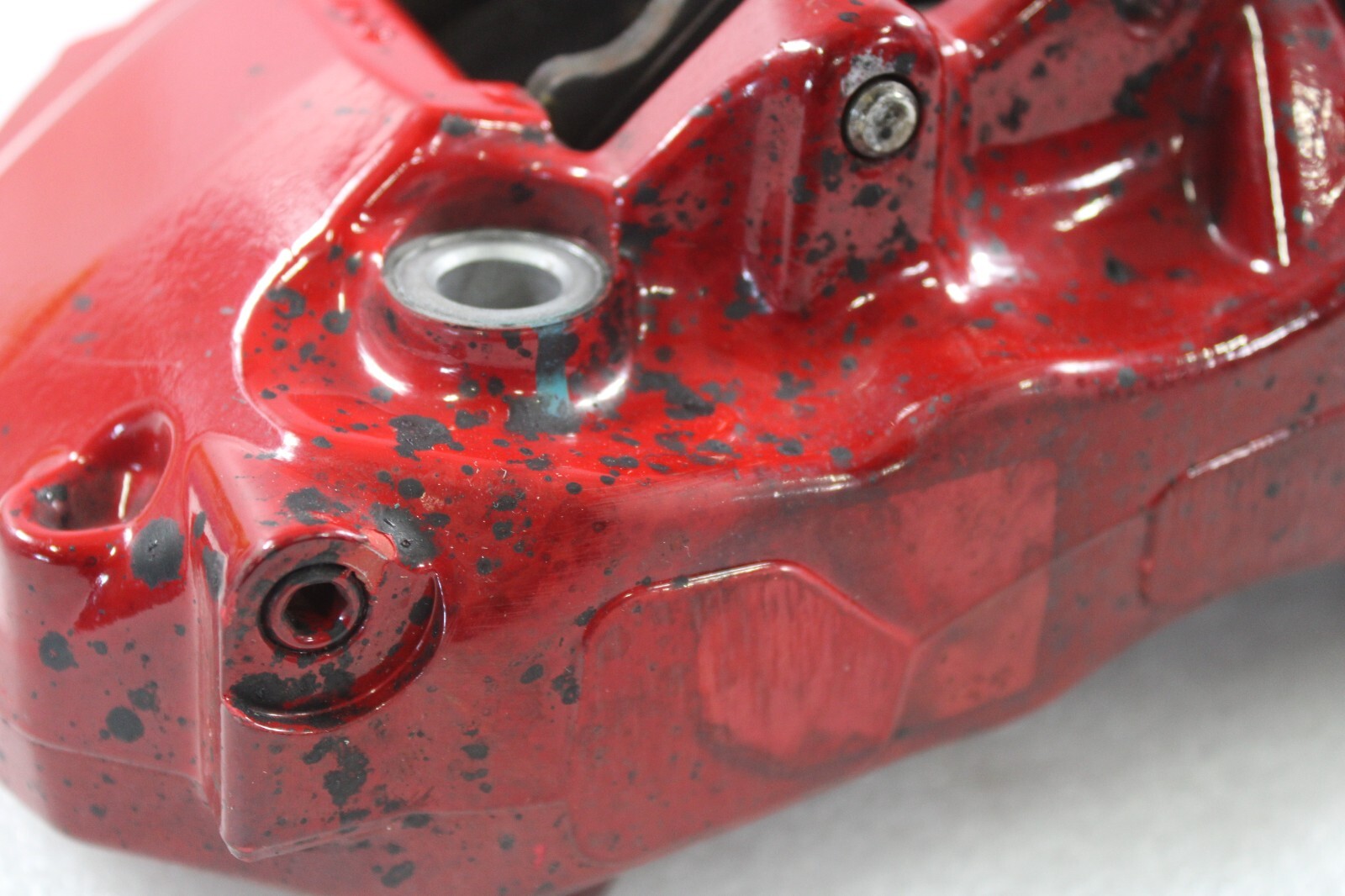 Ferrari California, LH, Front CCM Brake Caliper, Red, Burn Dmg, Used, P/N 251510