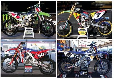 SUPERCROSS DIRT BIKE HUGE POSTER SET! 4pcs. KXF RMZ YZF 450 250