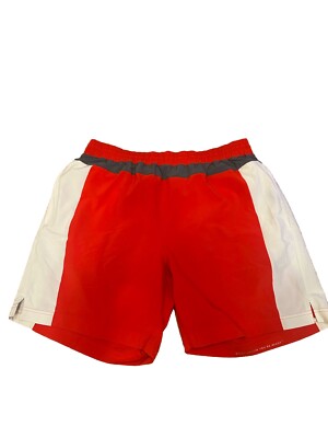 Fourlaps Men's Bolt Short w/ Liner - Red/White/Gray Size X-Large