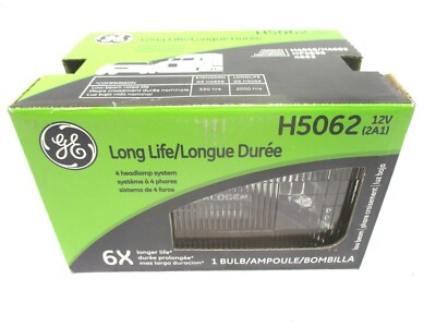 H5062 NEW GE REPLACEMENT HALOGEN HEADLIGHT LONG-LIFE LAMP BULB 