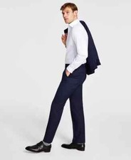  200 Michael Kors Men's Classic Fit Wool Suit Pants Blue Plaid 40 x 30 ymr1725