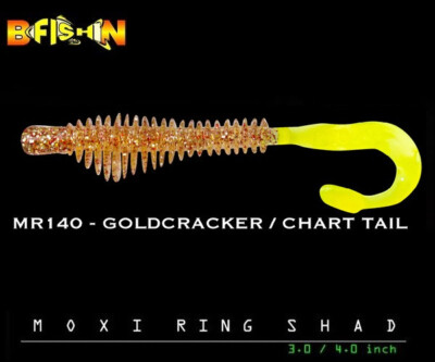 #140 BFISHN MOXI Ring Shad Twister Grub Soft Scented Salty Lure Pelagic Jig Bait