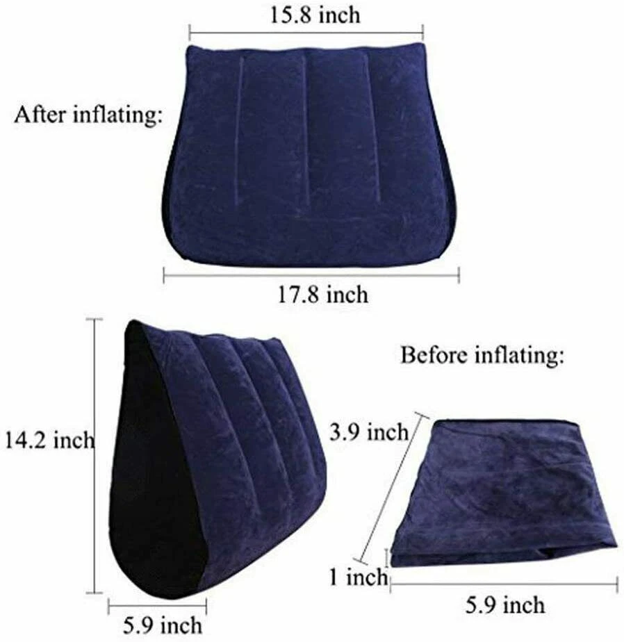 Sex Pillow Triangle Wedge Cushion Position BDSM Bondage Adult Couple Sex Toys - Image 3 of 4
