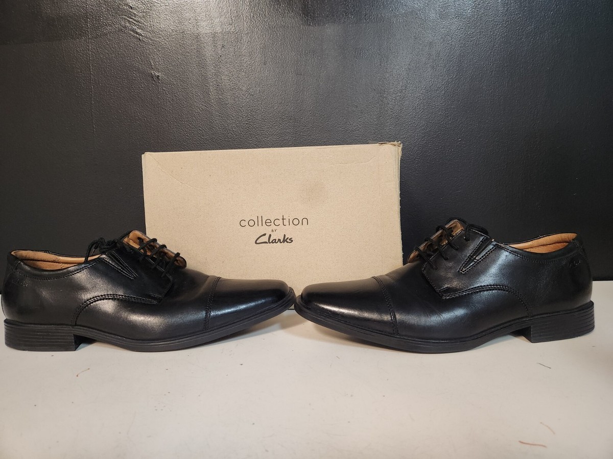 NEW Clarks Tilden Mens Black Lace Up Cap Toe Oxford Dress  display picture 2