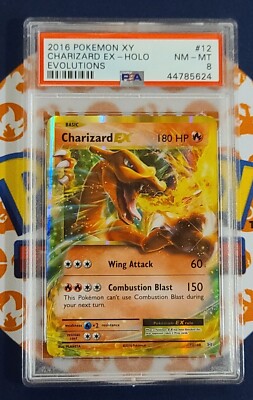 2016 Charizard EX Holo Rare #12 XY Evolutions Pokemon Card PSA 8