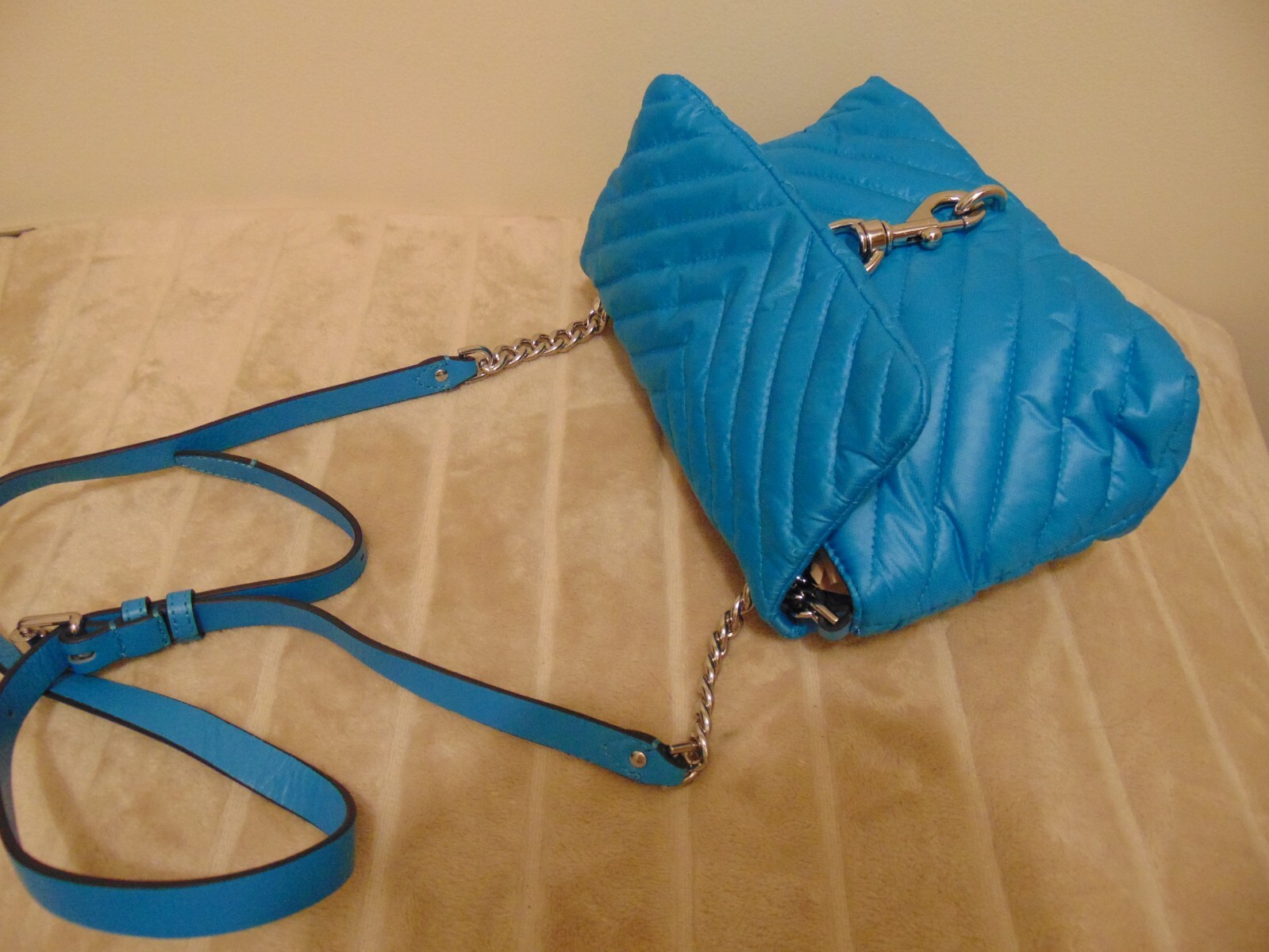 NWT Rebecca Minkoff Edie Quilted Nylon Crossbody Ocean eBay