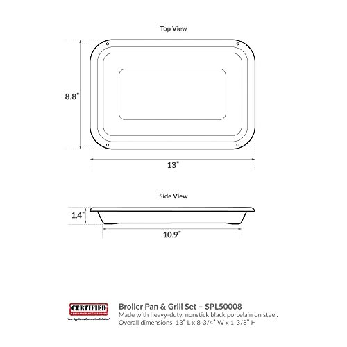 Spl50008 Small 2piece Broiler Pan & Grill Set Spl50008 Small 2piece Broiler Pan & Grill Set