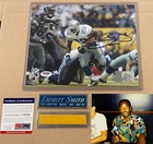 EMMITT SMITH DALLAS COWBOYS SIGNED AUTOGRAPHED 8X10 PHOTO PSA/DNA + NAMEPLATE
