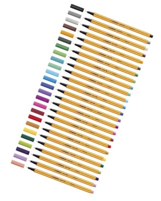 Stabilo Fineliner point 88 Filzstifte Einzelstift 0,4 mm 44 Farben wählbar