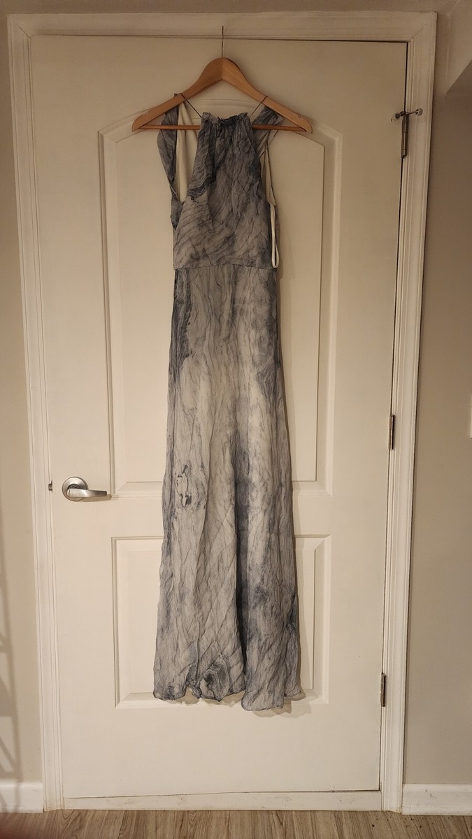 french connection grey dress French Connection fitted shoulder midi dress in gray