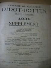 ANNUAIRE DIDOT BOTTIN SUPPLEMENT PARIS POUR 1931