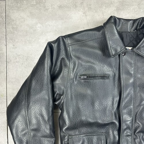 vintage clevland browns leather bomber flight jacket mens large black nfl - Picture 5 of 16