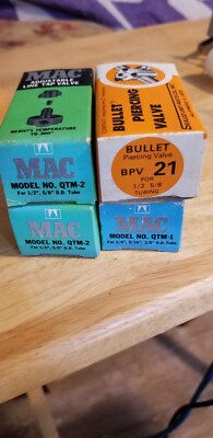 NIB LOT of 4 3- MAC Adjustable Line Tap Valve for 1/2 -5/8  Tube 2-QTM-2 1-QTM-1