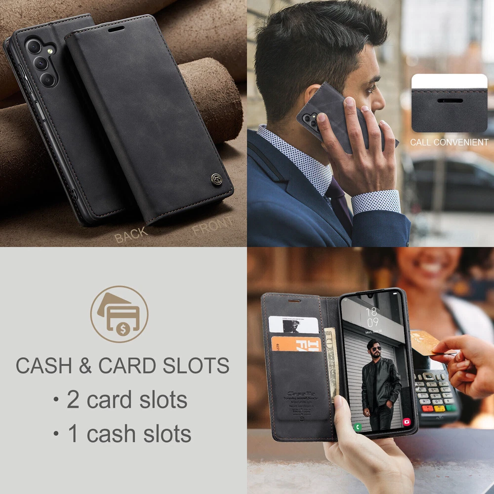 Magnetic Wallet Leather Flip Stand Cover for Samsung Galaxy A15 4G 5G Phone Case