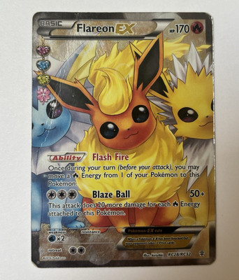 Pokemon TCG Flareon EX RC28/RC32 Generations Radiant Collection Full Art Holo