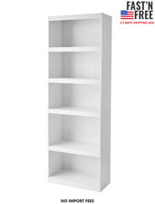 Mainstays Framed 5-Shelf Bookcase with Adjustable Shelves, White