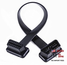 Low Profile OBD 2 OBD ii Male to Female Ribbon Extension Diagnostic Cable