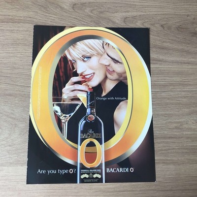 FASH05 ZEITSCHRIFTENWERBUNG 12X9 BACARDI O - ORIGINAL ORANGE RUM