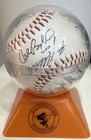 Cal Ripken Baltimore Orioles Signed Baseball in Clear Display Case on Stand — photo 1