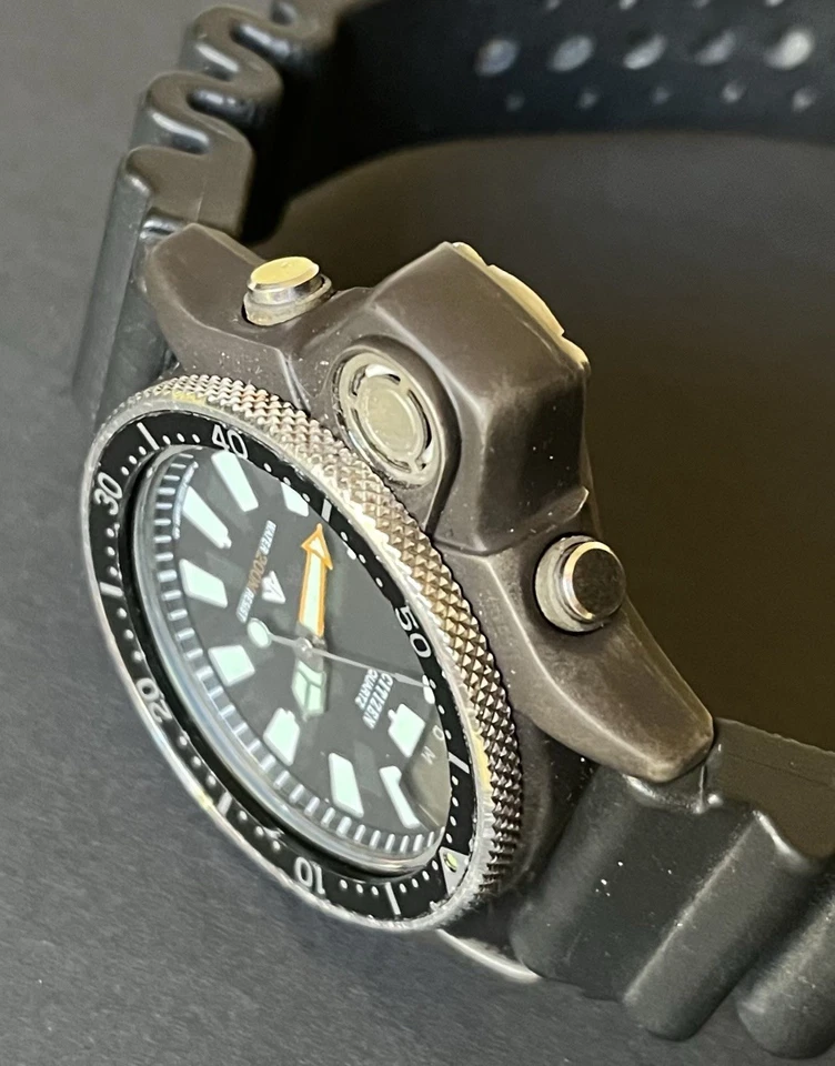 Citizen Promaster Aqualand C020 “Gun Metal”Modded Vintage 1/1986 All Working - Immagine 3 di 4