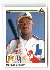 1990 Upper Deck - Marquis Grissom #9 ROOKIE CARD (RC). rookie card picture