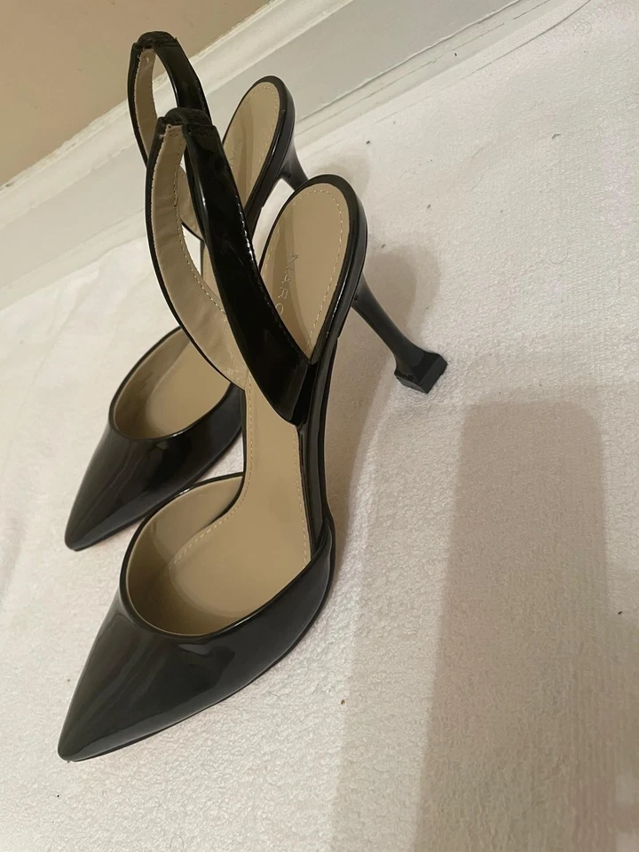 Marc Fisher Slingback in Black Patent - Size 6 - Image 2 of 4