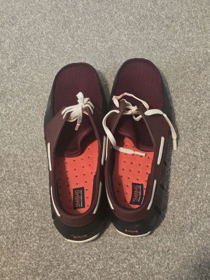 SWIMS Men's Sport Lace Up Loafers in Royal Black/Burgundy UK 9 - Image 3 of 4