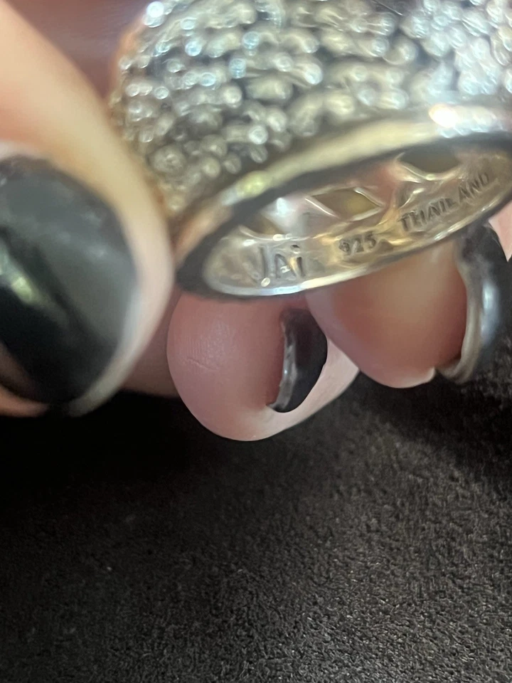 John Hardy Floral Spinner  SS Ring Size 6 - Image 4 of 4