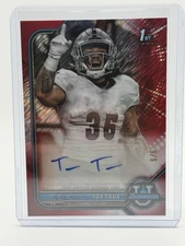 2021-22 Bowman University Toa Taua #BCPA-TTA Red Shimmer Auto /5 !!!  Nevada