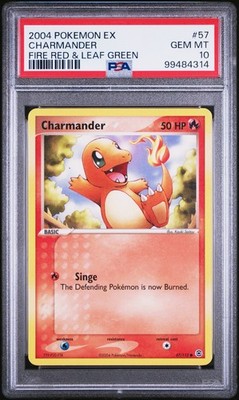 PSA 10 Charmander 57/112 EX Fire Red & Leaf Green 2004 Pokemon