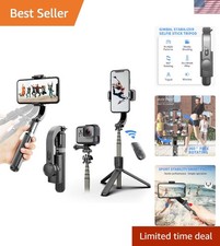 Gimbal Stabilizer for Smartphone  with Retractable Selfie Stick and Tripod  1-...