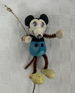 Antike Micky Maus Figur Walt Disney Figur Watte Figur Sammlerstück