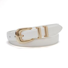 Womens Belt Fashion Leather Wais Belt for Jeans Pants Dresses with Gold Buckl...
