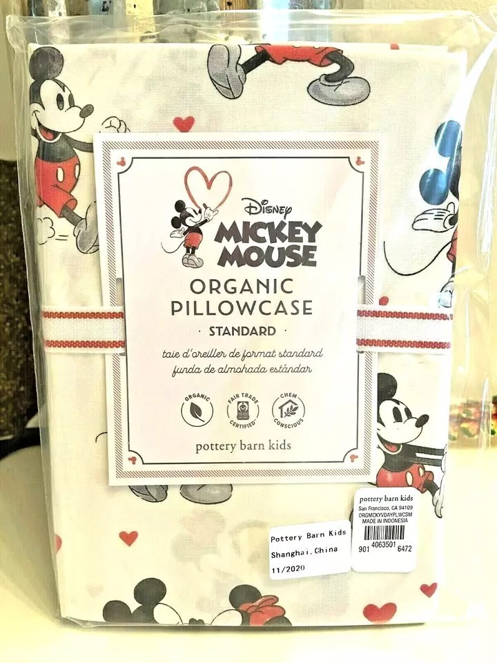 Pottery Barn Mickey Mouse Disney vacaciones niño fiesta cumpleaños funda de almohada regalo m
