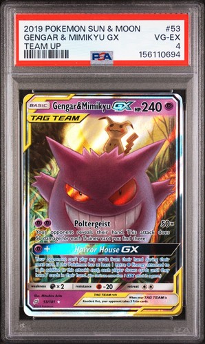 Gengar & Mimikyu-GX graded PSA 4 for sale on eBay