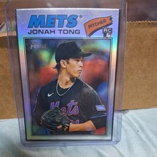 2026 Topps Heritage Chrome Refractor Jonah Tong RC #137 New York Mets Rookie