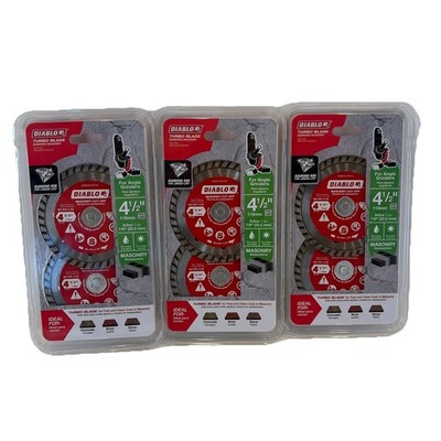 6 DIABLO 4-1/2 in. Turbo Rim Masonry Diamond Cut Off Blade 6 Pack Brick Stone