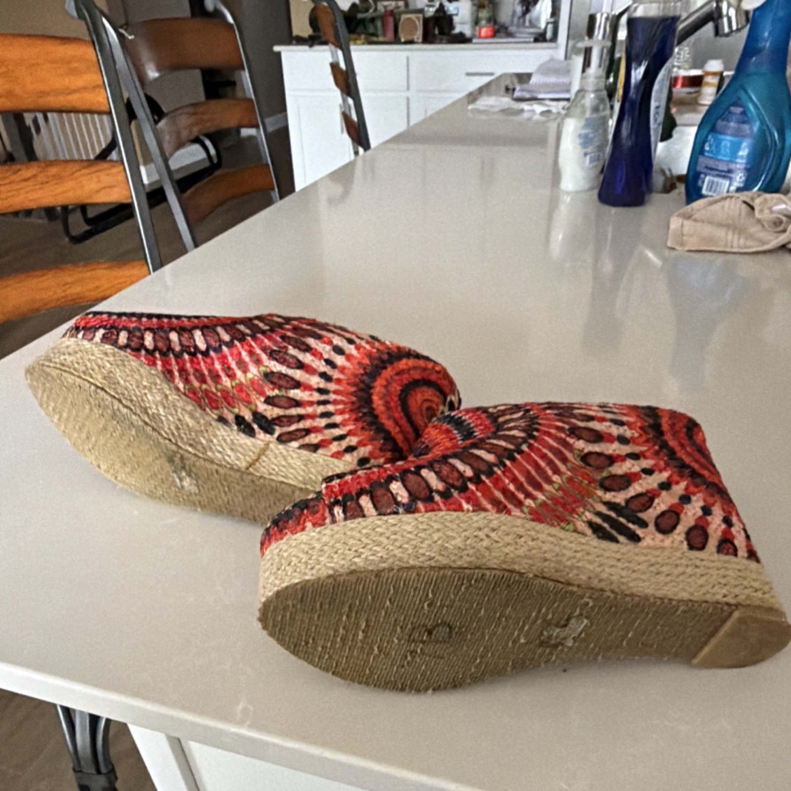 Chinese Laundry Red Geometric Patterned Fabric Sa… - image 5