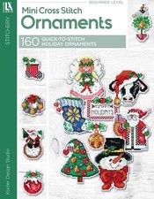Cross Stitch Pattern Book MINI ORNAMENTS  160 Motifs  Santa, Stocking, Angel 