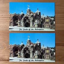 Postcard The Grotto Of The Redemption - Set of TWO - Halftone - Dunlop Postcard