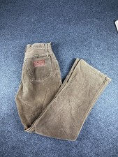 Vintage Wrangler Pants Womens 27 Brown Corduroy High Rise Western Japan 90s