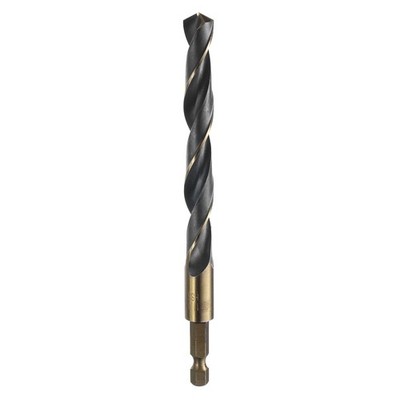 1/4'' Hex Shank Twist Drill Bits 11mm Gold Titanium & Black Nitride Coated