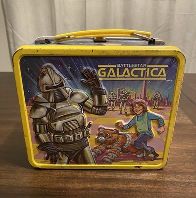 Vintage 1978 Battlestar Galactica Metal Lunchbox w/ Thermos Complete