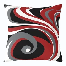 Pack of 4 Geometric Decorative Throw Pillow Covers, Soft Geometric Stripe Lin...