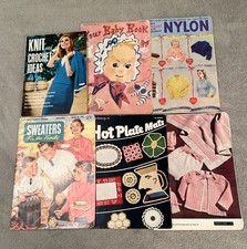6 Vintage Crochet  Knit Pattern Books From The Early 1950  s