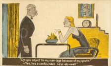 Illustration Comic Humor VTG Postcard
