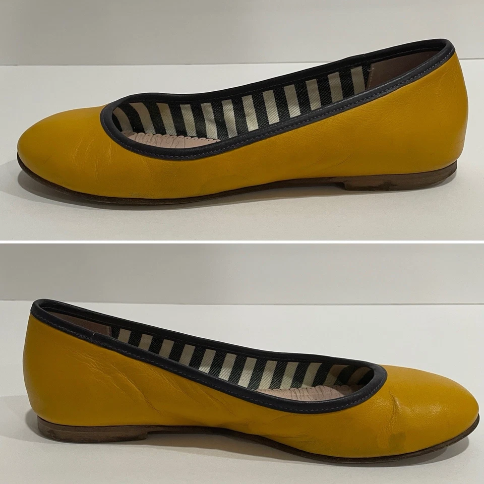 Zapatos planos de ballet de cuero M Missoni talla EU 37 US 6 Goldenrod amarillos sin cordones Foto 2 de 4